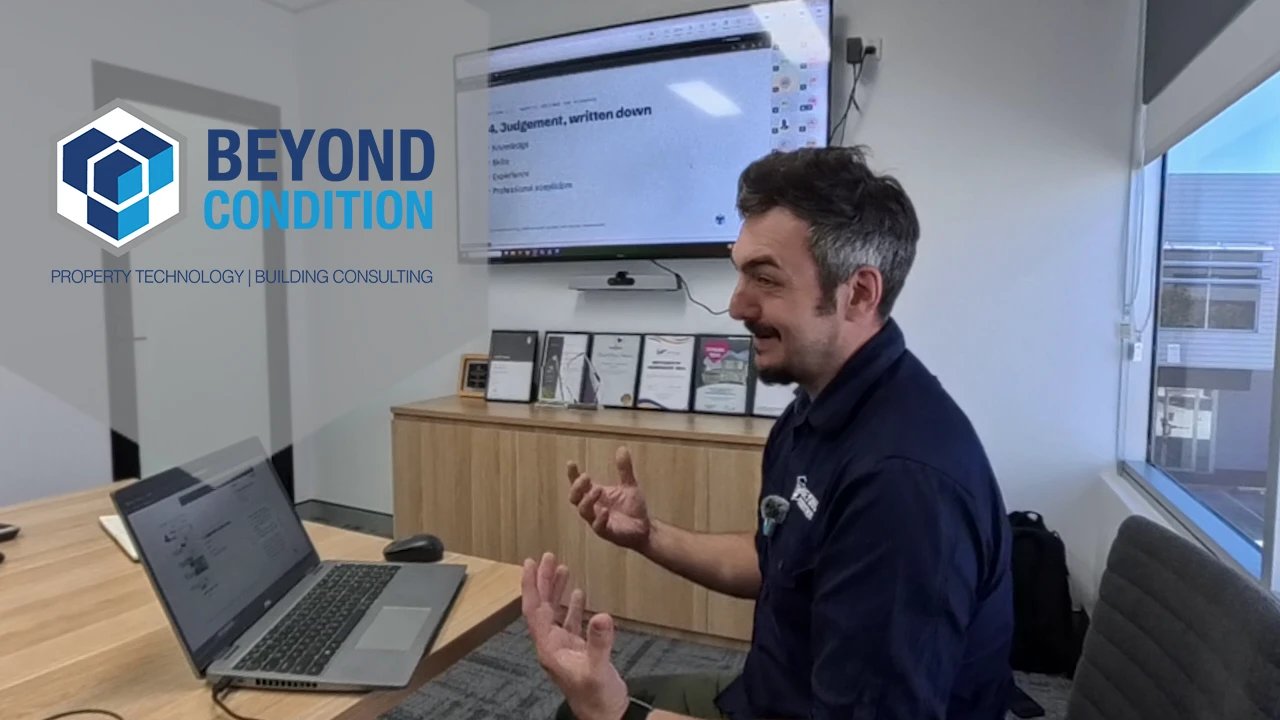 Craig MacDonald presenting &ldquo;Judgement, written down&rdquo; in the Beyond Condition office