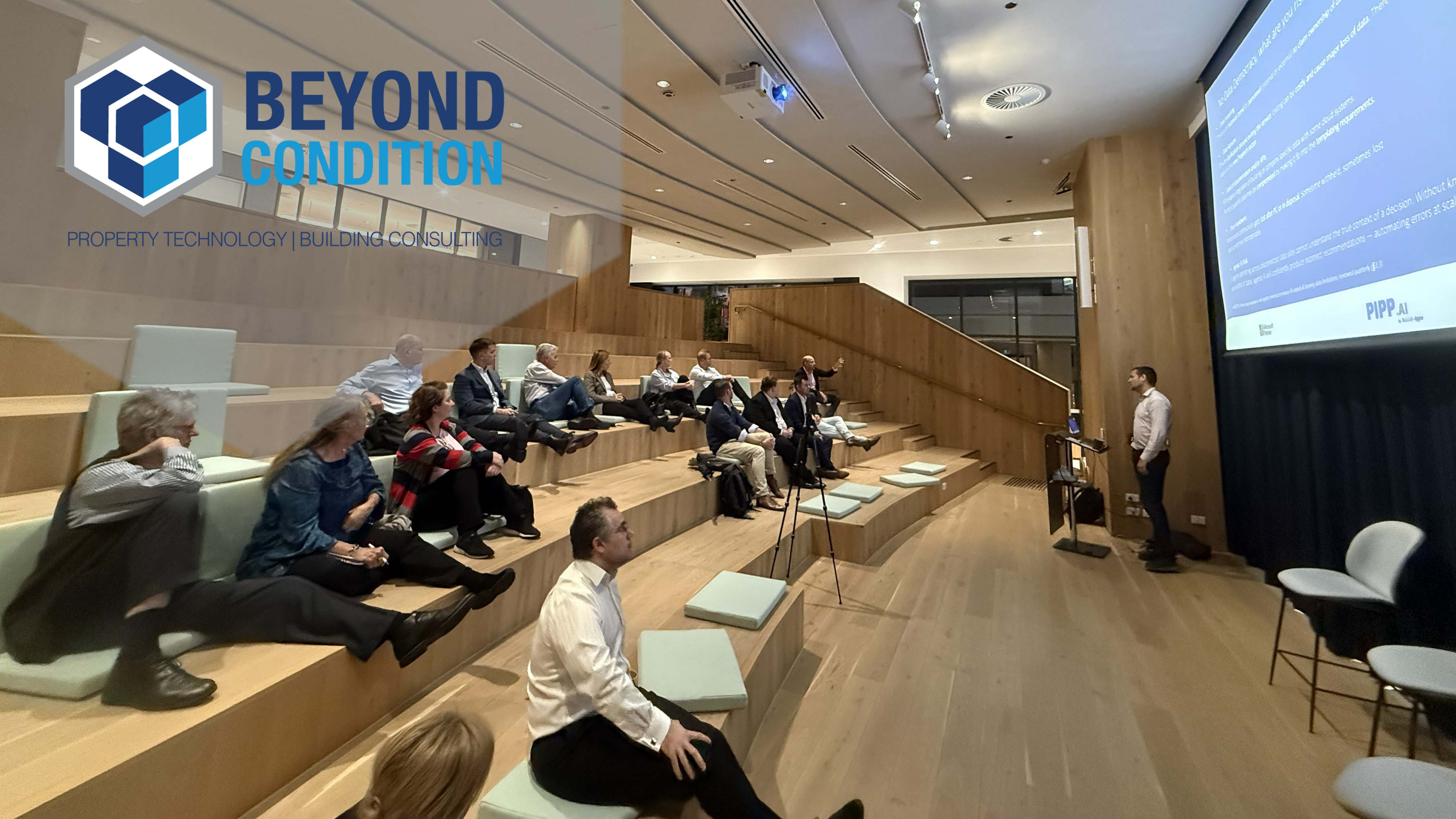 Beyond Condition presenting to an audience